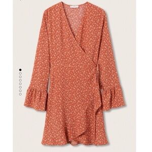 Mango Teen Floral Wrap Dress - S Small